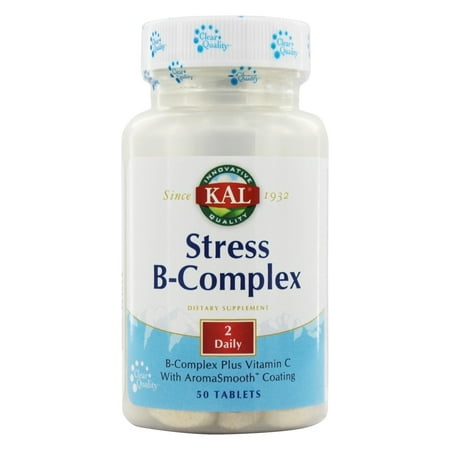 UPC 021245100102 product image for Kal - Stress B-Complex 155 mg Vitamin C with AromaSmooth Coating - 50 Tablets | upcitemdb.com