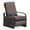 Brown, variant on Buytoshop Adjustable Wicker Recliner Chair with Thicken Cushion, All Weather Aluminum Frame,Brown