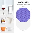 thumbnail image 4 of KLL Drink Coasters Set Octagon of 4,PU Leather Absorbent Coasters Set Decorative Coffee Cup Coasters Housewarming Gift for Home Decor-Purple Snowflake Elegance, 4 of 5