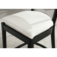 thumbnail image 6 of Dayalane 26" Rattan Back Counter Height Bar Stools Set of 2, Mid Century Wooden Kitchen Island Chairs with Footrest and Removable Cushion, Modern Barstools for Restaurant Bar, Black, 6 of 9