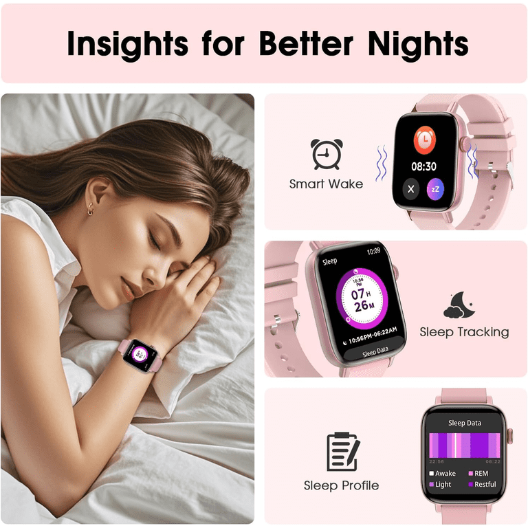 VILINICE Smart Watch for Women, IP68 Waterproof, Bluetooth, Phone