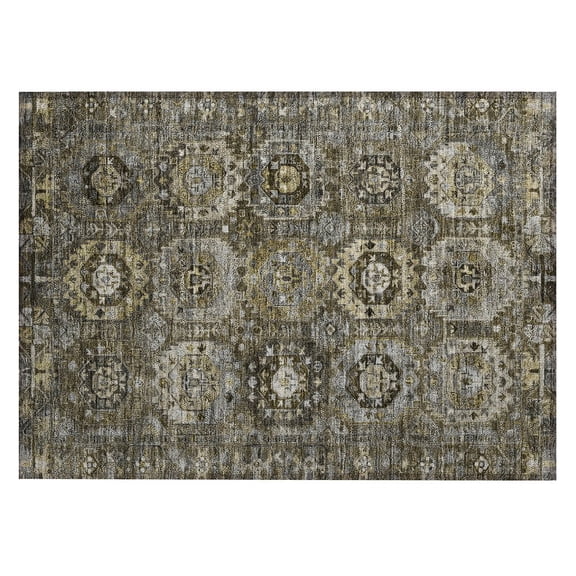 Dalyn Rugs Machine Washable Indoor/Outdoor Chantille ACN2024 Mocha 1'8" x 2'6" Rug
