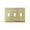 Polished Brass, variant on Nostalgic Warehouse Nyk_Swplt_T3 New York Contemporary Luxury Solid Brass 3 Gang Triple