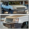 thumbnail image 2 of Spec-D Tuning Chrome Housing Clear Lens Headlights + Bumper Lights + Corner Lamps Compatible with 1993-1996 Jeep Grand Cherokee, Left + Right Pair Headlamps Assembly, 2 of 6