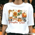 thumbnail image 2 of Pumpkin Season T-Shirt, Fall Sunflower Coquette Bow Autumn Tee, 2 of 6
