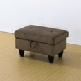 thumbnail image 4 of Aukfa 29" Storage Ottoman Bench for Sectional Sofa Set, Lift Top, Linen, Brown, 4 of 9