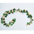 thumbnail image 6 of 24 Heads Artificial Rose Vine Garland Wedding Party Folar Decor Silk Cloth Fake Rose Wreath, Champagne, 6 of 9