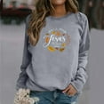 thumbnail image 2 of Honeeladyy Discount Fashion Women's Thanksgiving Day Print Pullover Tops Long Sleeved Comfortable Blouse, 2 of 4