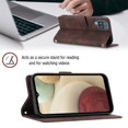 thumbnail image 4 of Compatible with Samsung Galaxy A12 Classic Embossed PU Leather Case with Card Holder Shockproof Cover, 4 of 5
