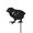 Black, variant on Metal Chick Silhouette Garden Stake Outdoor Decorative Yard Art Animal Shape Ornament for Lawn Pathway Patio Fence Decor
