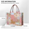 thumbnail image 3 of Large Capacity Tote Bag,Pioneer Flower Floral Print Pattern Handbag Fashion Luxury Tote Bag,15.7"x13"x 5.1" Inches,Laptop Compatible, 3 of 6