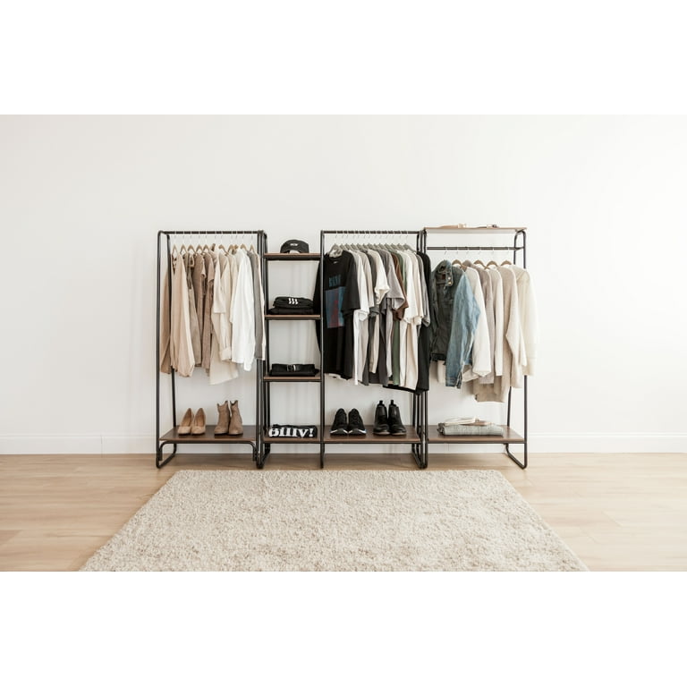 Dark wood clothes rail sales