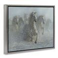 thumbnail image 3 of Stupell Industries Running Wild Horses Splashing Gray Framed Floater Canvas Wall Art design by Collin Bogle, 25 x 31, 3 of 9