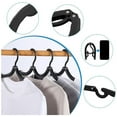 thumbnail image 3 of 24 Pcs Travel Hangers, Cruise Ship Essentials Foldable Hangers Plastic Travel Essentials, Portable Cruises Must Haves 2025 for Suitcase, RV Camping Airplane Europe Vacation Essential, Black, 3 of 5