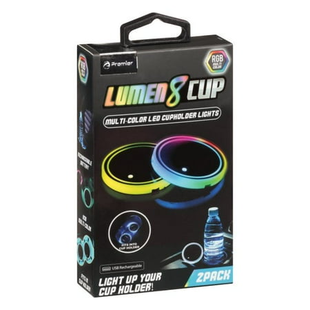 Premier Accessory Group PCP2PK 2-pack Multi-color Led Cup Holder Light