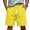 Yellow, variant on Resicozy Mens Casual Shorts Cotton Elastic Waist Shorts Drawstring Summer Beach Shorts with Pockets Black XL