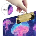 thumbnail image 6 of FORMRS Acrylic Clipboard with Low Profile Clip Standard A4 Letter Size, 12.5" x 9", Neon Jellyfish, 6 of 8
