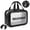 Black, variant on Waterproof PU Toiletry Bag for Men Women, Large See-Through Travel Wash Bag, Portable Cosmetic Dopp Kit with Smooth Zipper for Gym Shower Trip, 11.81" x 8.27" x 3.94", Black