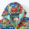 thumbnail image 5 of Toddler Hooded Jackets for Kids Spring Fall Windbreaker Hooded Rain Jacket Raincoat Lightweight Outwear Baby Girls 2-8 Years, 5 of 6