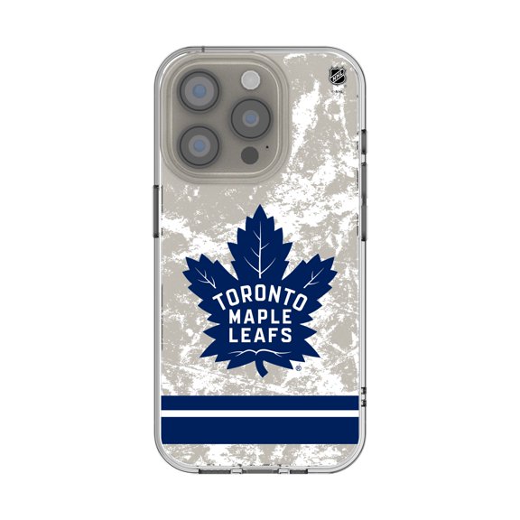 Toronto Maple Leafs iPhone Stripe Clear Ice Case