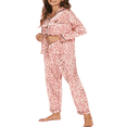 thumbnail image 4 of Pyjamas Set for Womens Silk Satin Nightwear Button Down Ladies Pyjamas Leopard Print Sleepwear 2Pcs PJ Set, 4 of 7