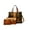Brown, variant on Women's Crocodile Pattern Tote Bags Stylish Handbags Satchels Purses and Wallets For Women 3 Pcs Set