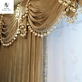 thumbnail image 3 of European Lace Velvet Curtains for Living Room Bedroom Dining Blackout Customized Luxury Villa Window White Tulle Valance Decor, 3 of 5