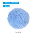 thumbnail image 2 of Uxcell Faux Fur Pom Poms for Hats, Fluffy Soft Fur Poms Balls, Blue 12 pack, 2 of 2