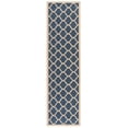 thumbnail image 3 of Safavieh Courtyard Amber Geometric Indoor/Outdoor Runner Rug, Blue/Beige, 2'3" x 8', 3 of 11