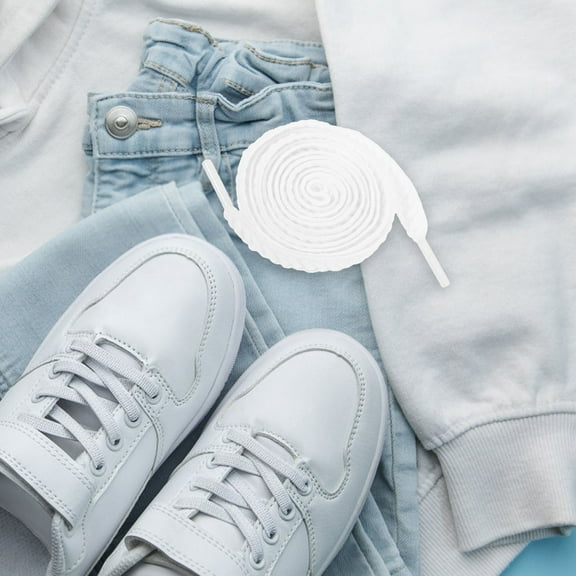 RENACLIPY Flat Cord Shoe Laces 2 Pairs Outdoor Athletic Replacement for Sneakers and Hiking Shoes