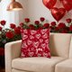 thumbnail image 5 of V-alentine's Day Themed Pillow Cover Heart And Floral Print Sofa Decorative Pillowcase Holiday Decoration, 5 of 6