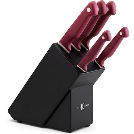 Paula  Deen  6 Piece Cutlery Block Set  Red Walmart  com