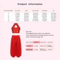 thumbnail image 5 of TTAO Child Belly Dancer Satin Pants Crop Top Sets for Kids Belly Dance Performance Halloween Tribal Arabic Clothes Red-A 12, 5 of 5