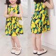 thumbnail image 4 of Summer Savings Clearance 2024! QNANSPI Summer Toddler Baby Girls Sleeveless Dress Graphic Print Children's Clothing Yellow 2-3 Years, 4 of 4