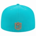 thumbnail image 4 of Men's New Era  Aqua/Orange Miami Dolphins Break 59FIFTY Fitted Hat, 4 of 5