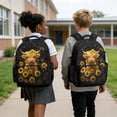 thumbnail image 4 of FKELYI Kids Backpack for Boys Girls 17 Inch School Backpacks with Multi-Pockets Sunflower Highland Cow Print Spacious Bookbag Lightweight Casual Daypack for Elementary Student, 4 of 7