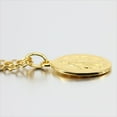 thumbnail image 3 of Necklace Gold Coated Maria Coin Silver Medal Gold Chain Choker [STARS] Men's, 3 of 9