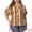 Brown, variant on DARING DIVA Women's Plus Boho Tops Floral Tied V Neck Blouse Shirts 1X White