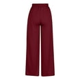 thumbnail image 7 of Inleife Womens Pants Clearance Fashion Womens Casual Solid Color Pants Straight Wide Leg Trousers Pants With Pocket, 7 of 7