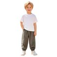 thumbnail image 3 of Gubotare Boys Khaki Pants Boys Flat Front Dress Pants Uniform Pants Adjustable Waistband for Toddler to Youth with Pockets 18 24 Months (AG,18-24 Months), 3 of 6