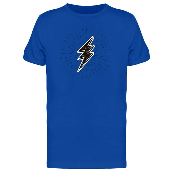 Vintage Black Lightning Bolt Tee Men's -Image by Shutterstock