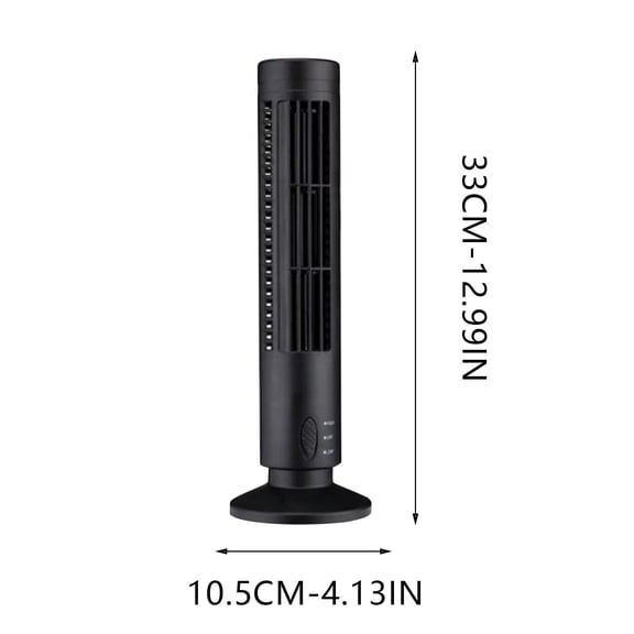 Tower Fan Bladeless Usb Desk Fan Quiet Air Circulation Abs Material for Bedroom Living Room Portable Desktop