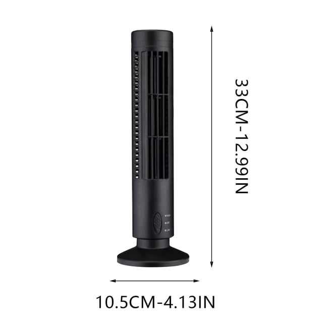 Sktrjpolfis Bladeless USB Tower Fan, 2 Speed, ABS Material, Compact for Bedroom Office