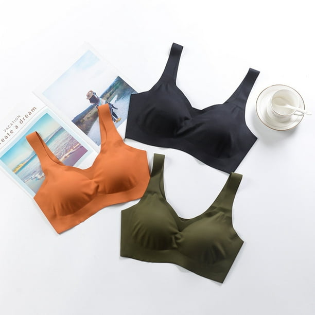Women's Seamless Bra with Removable Chest Pad Thin Breathable