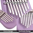 thumbnail image 3 of Compact 8-Tone Kalimba Thumb Piano for Beginners - Portable Sapele Finger Instrument in Purple Color, 3 of 7