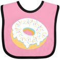 thumbnail image 3 of Inktastic White Donut with Sprinkles Boys or Girls Baby Bib, 3 of 4