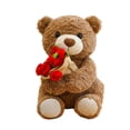 thumbnail image 6 of Hvmvliv Cute Teddy Bear Plush Toy Holding Red Rose - Gift for Valentine's Day Anniversary, Soft Huggable Companion, Symbol of Everlasting Affection Brown, 6 of 6