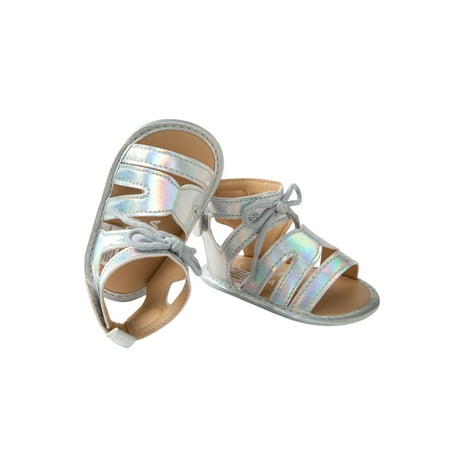 

hirigin Summer Breathable Toddlers Gladiator Sandals Baby Girls Solid Color Soft Sole High Shoes Infant Non-slip Prewalker