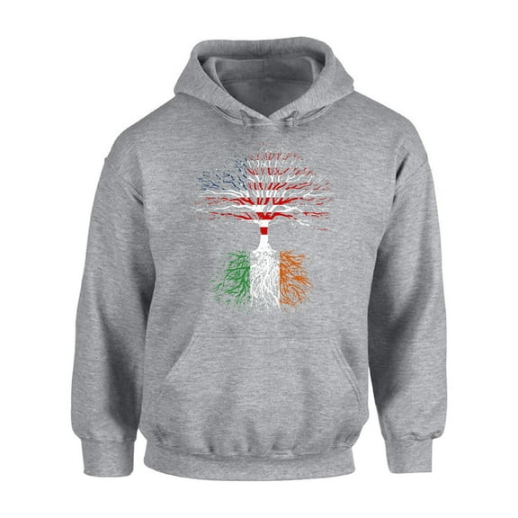 Awkward Styles Irish Roots Hooded Sweatshirt St. Patrick's Day Hoodie Irish Gifts Irish American Sweatshirt Hoodie Irish Flag Hoodie Sweater St. Patricks Usa Flag Hooded Sweater Irish Heritage