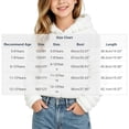 thumbnail image 6 of OGLCCG Girl's Faux Fur Coat Long Sleeve Button Front Fuzzy Hooded Cropped Jacket Fall Winter Fluffy Sherpa Coat(White,12-13Years), 6 of 8